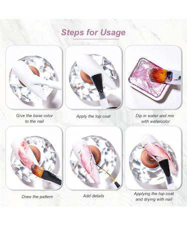 Nail Watercolor Paint ANGGREK Solid Pearl Glitter Nail Art Painting Pigment Manicure Watercolor Nail Art Painting Polish Home Nail Salon Pearlescent Glitter - Buy Online on SooperMarket.com