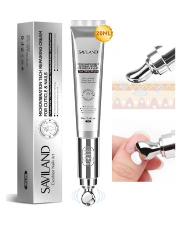 SAVILAND 2024 Ultra-Repairing Cuticle Cream: 20ml Organic Black Castor Oil Vitamin E Cuticle Softener for Deep Hydration Nail Care Aging Damaged Dry Cuticles Repair Nail Strengthener Home