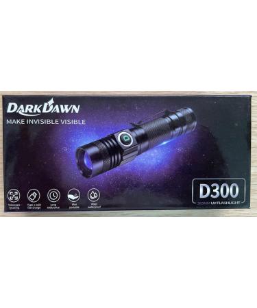 DARKDAWN UV Torch Flashlight 365nm Light USB Rechargeable Ultraviolet LED Blacklight Powerful Woods Lamp Portable Mini Detector for Pet Urine Stains Uranium Glass Money Resin Curing Fluorescent Uv 365nm Light/Blue - 1 Pack - Buy Online on SooperMarket.com