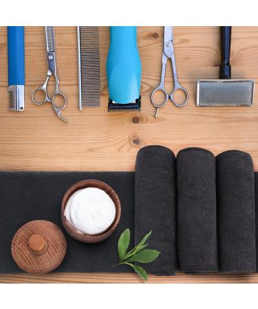 Orighty Black Salon Towel Pack of 12 - Super Soft Microfiber Hair Salon Towels - 16 x 27 Inches - Absorbent Towels for Salon, Gym, Spa, and Home - Buy Online on SooperMarket.com