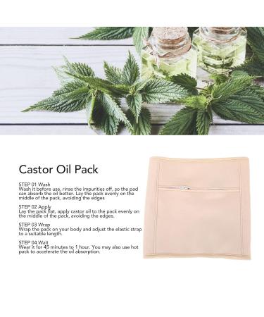 Castor Oil Pack | Adjustable Leak-Proof Wrap for Liver Detox Soft Khaki - Buy Online on SooperMarket.com