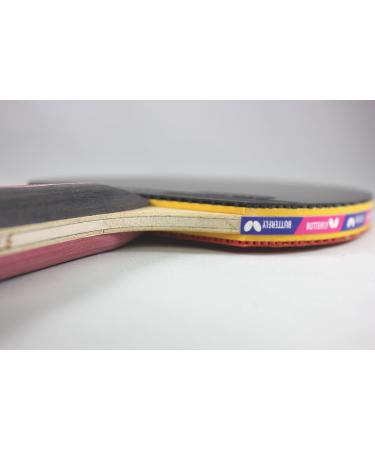 Butterfly Nakama S-5 Table Tennis Racket | ITTF Approved Carbon Paddle with Thick Sponge & Rubber Layer | Includes 2 Ping Pong Balls - Buy Online on SooperMarket.com