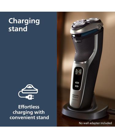 Philips Norelco Shaver 3900 - Rechargeable Wet & Dry Electric Shaver with Pop-up Trimmer Charging Stand & Travel Pouch - Silver S3341/92 | Buy Now for International Shipping - Buy Online on SooperMarket.com
