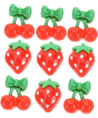 FRCOLOR 180 Pcs Nail Fruits Decoration Cute Lip Gloss Tool Nail Decoration Fruit Slices Cherry Fruit Flatback Lip Gloss Kit to Nail Art Charms Hair Red Resin Nail Supplies Strawberry 3d - Buy Online on SooperMarket.com