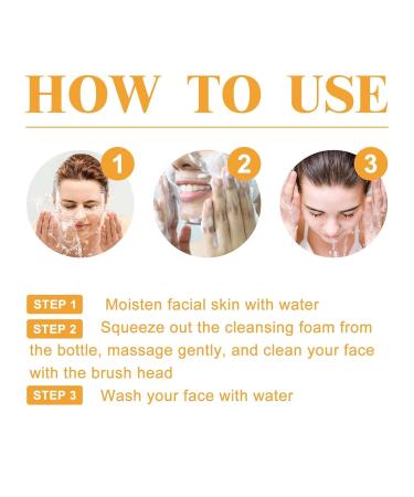 Yaper Turmeric Facial Cleanser - Deep Cleansing Exfoliating Face Wash with Brush for Radiant Glow (1Pcs) - International Shipping Available - Buy Online on SooperMarket.com