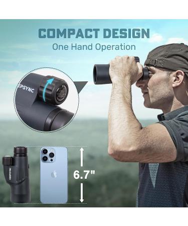 KEESYNC HD Monocular with Smartphone Adapter - 12x50 Sky Captain Telescope for Bird Watching & Outdoor Activities - Buy Online on SooperMarket.com