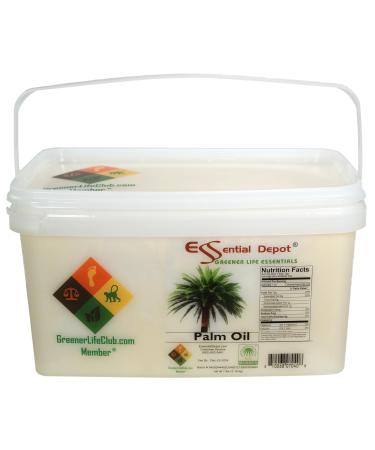 Palm Oil - RSPO Certified - Sustainable - Food Grade - Kosher - Not Hydrogenated - 7 lbs in a Pail - PP microwavable container with resealable lid and removable handle