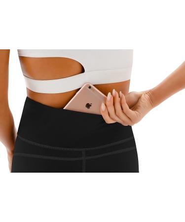 AFITNE High Waisted Capri Leggings for Women | Tummy Control Workout Pants with Pockets | X-Small Black - Buy Online on SooperMarket.com