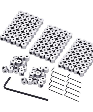 120 Pcs Pin Locks Pin Backs Locking Clasp Bulk with Wrench  Aulufft Locking Pin Keepers Backs Locking Clasp Sliver 6 x 5 mm