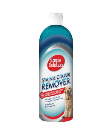 Simple Solution Dog Stain and Odour Remover | Enzymatic Cleaner with Pro-Bacteria Cleaning Power - 1 Liter 1 Ltr