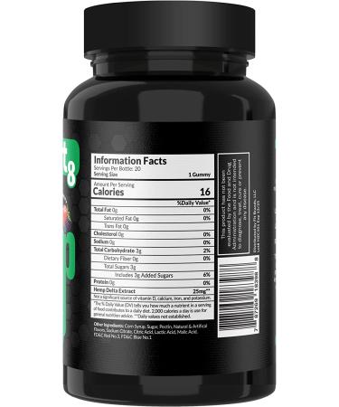 Hemp Gummies Delta Premium 500mg High Potency - 25 Fruity Gummies for Stress Relief, Inflammation, Pain, and Restful Sleep - Buy Online on SooperMarket.com
