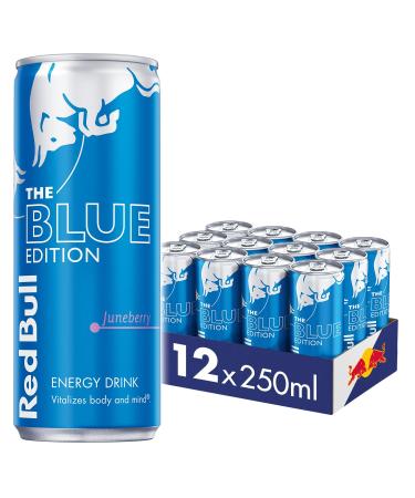 Red Bull Energy Drink Blue Edition Juneberry 250 ml x12 Juneberry 1 Count (Pack of 1)