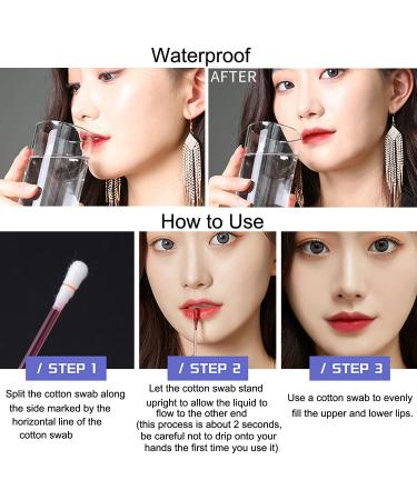 20PCS Disposable Lipstick Swabs - Long Lasting Waterproof Matte Lip Gloss - Red Brown - Buy Online on SooperMarket.com