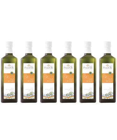 Primoli cold -pressed olive oil i.G.P.Sicilia from the Italian island of Sicily fruity ideal for vegetable sauces grilled fish and cream cheese such as ricotta 6x500 ml i.G.P Sicilia 500 ml (6 Pack)