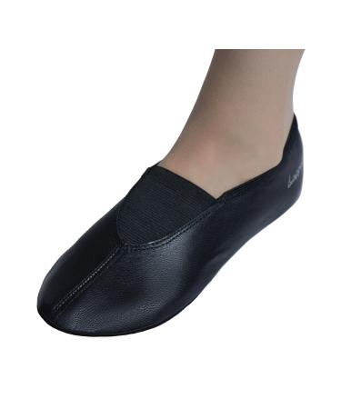 Lappade extra wide gymnastics shoes ballet shoes blocks gymnasiums dance shoes various soles 27 EU black leather sole