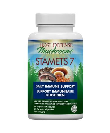 Host Defense Stamets 7 Mushroom Complex Supplements |Immune Booster Supplement with 7 Mushroom Blend - Lions Mane Chaga Cordyceps Reishi Maitake Mushrooms Supplements Capsules (120 Count (Pack of 1) Stamets 7 Capsules) Stamets 7 Capsules 120 count (Pack o