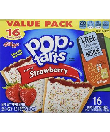 Kellogg's Pop-tarts Frosted Strawberry 16 Count