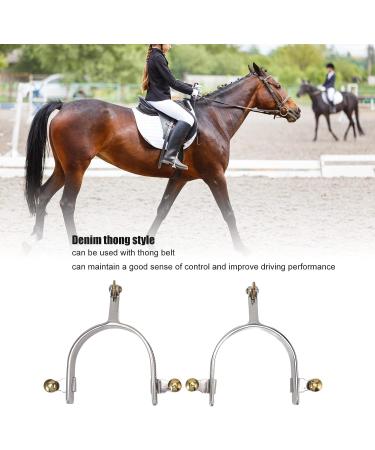 Stainless Steel Roller Spurs - Equestrian Gear Accessories for Horse Training | 5.1 x 3.5 x 0.8in | For Men and Women - Buy Online on SooperMarket.com
