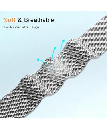 Stainless Steel Mesh Band for Fitbit Versa 3, Sense, Versa 4 - Small Silver - 5.5-7.5 - Buy Online on SooperMarket.com