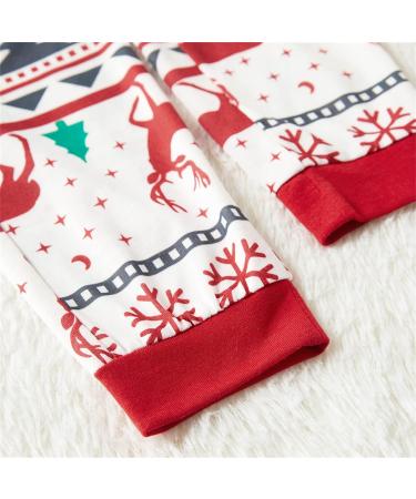 PatPat Family Christmas PJs Matching Sets - Reindeer & Snowflake Patterned Sleepwear for Couples and Kids (Kids 6-7 Years, Elks White) - Buy Online on SooperMarket.com