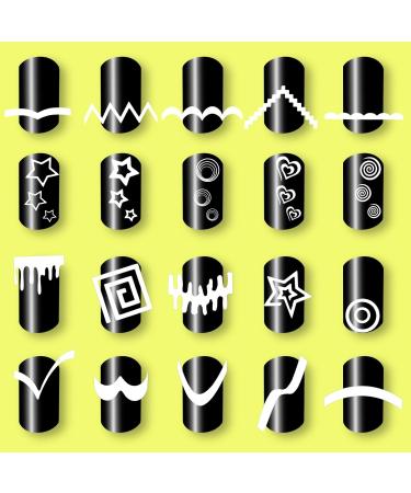 1275-Piece Nail Art Stencil Set - French Tip Guides, Stickers, Vinyl Sheets - Buy Online on SooperMarket.com