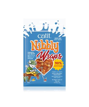 Catit Nibbly Wraps fish wrapped in chicken breast fillet for cats 30g (1 pack) 30 g (1 pack)