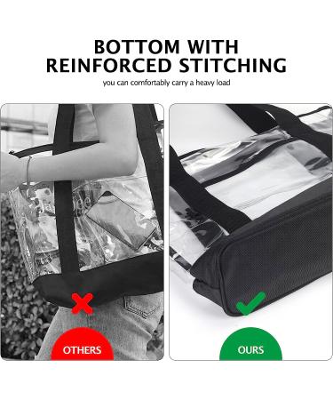 BORMELUN Clear Tote Bag for Women - Large Transparent Handbag in Black - Buy Online on SooperMarket.com