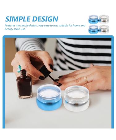 2 Sets Nail Stamp Manicure Kit - French Tip Silicone Stamper DIY Nail Beauty Accessories - Durable PVC Templates & Scraper - Buy Online on SooperMarket.com