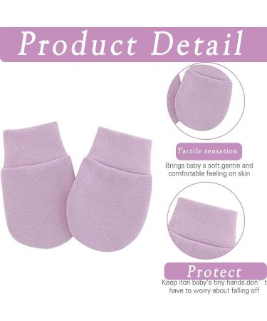 6 Pairs Newborn Baby Anti-Scratch Mittens | Soft Adjustable Cotton Gloves for 0-6 Months Boys Girls - Buy Online on SooperMarket.com