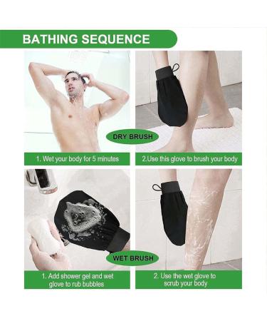Cheeky Glow Exfoliating Gloves | Super Soft Body Scrub & Shower Mitts | Black Exfoliation for Smooth Skin - Buy Online on SooperMarket.com