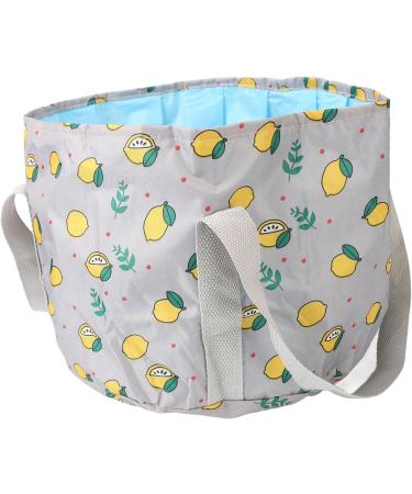 Verdant Touch Portable Travel Foot Bath Tub Portable Travel Foot Bath Tub Waterproof Collapsible Foot Bath Basin for Outdoor Picnic High Temperature Resistance Gray Lemon - Buy Online on SooperMarket.com