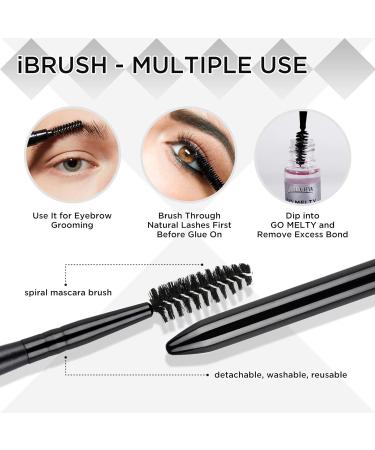 LASHVIEW DIY Eyelash Extension Kit 12 Clusters - Volume Lashes Set with Applicator and Remover - 3D Effect C Curl Lashes Pack 14mm - Buy Online on SooperMarket.com