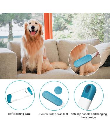 2 Pack Double Sided Furniture Lint Remover Brushes- Self Cleaning Pet Hair Cleaner for Sofa, Clothes, Carpet - Effective Hair Catcher Tool - Buy Online on SooperMarket.com