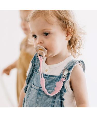 Kowlone Koala Bear Silicone Dummy Clip | Binky Holder Set for Teething Baby | 1-Piece Design | Pink/Grey/Blue - Buy Online on SooperMarket.com