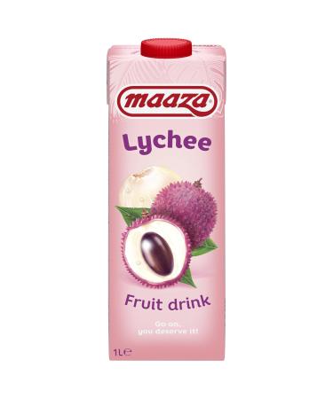 Maaza Lychee Fruit Drink Lychee Fruit Juice to Enjoy 6x1l Lychee 1 l (Pack of 6)
