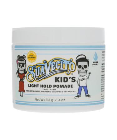 Suavecito Kid's Pomade Calming Chamomile Scent Light Hold 4 oz. - Water Based Flake Free Hair Gel - Dermatologist-Tested Hypoallergenic Formula - Free of Sulfates Parabens and Phthalates