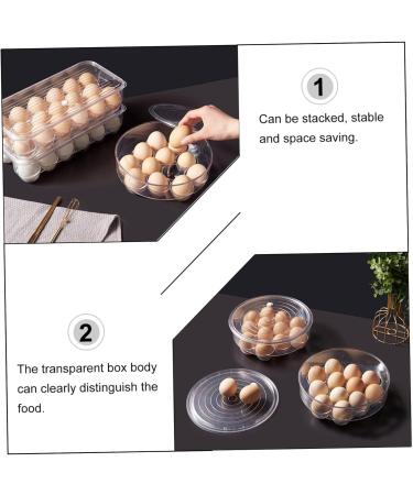 OSALADI 1pc Refrigerator Bin Clear Egg Container Transparent Organizer Storage - Buy Online on SooperMarket.com