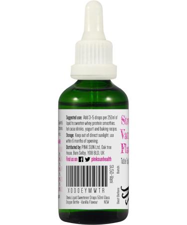 PINK SUN Stevia Vanilla Liquid Sweetener Drops 50ml x 3 - Natural Sugar Alternative - Vegetarian, Vegan, Gluten Free - Zero Calories - Bulk Buy - Buy Online on SooperMarket.com