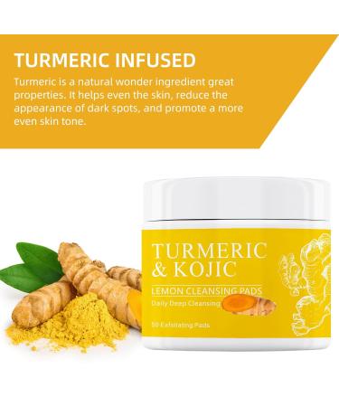 Buy Turmeric Cleansing Pads | Exfoliating Face Wash with Kojic Acid | Dark Spot Remover | International Shipping - Buy Online on SooperMarket.com