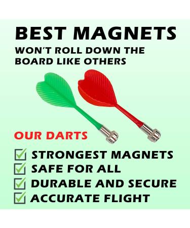 Magnetic Dart Board Game Set - Safe Indoor Outdoor Fun for Kids and Adults | 12pcs Magnetic Darts | Perfect Family Gift - Buy Online on SooperMarket.com