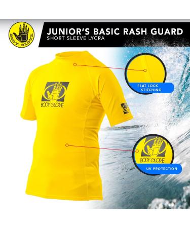 Body Glove Unisex Yellow Rash Guard Shirt Size 14 - Kids Basic S/A Rashguard - Buy Online on SooperMarket.com
