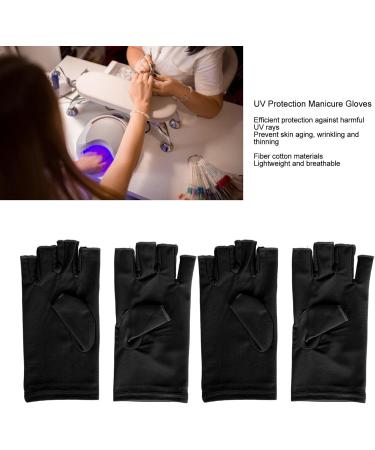 Professional UV Gloves for Nails Full Coverage Finger UV Nail Gloves for Gel Nail Lamp Manicures with Breathable Comfortable Black (Black) One Size - Buy Online on SooperMarket.com