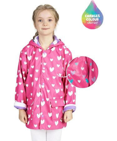 12 Years Hatley Girls' Sweethearts Colour Changing Raincoat | Waterproof Jacket - Buy Online on SooperMarket.com