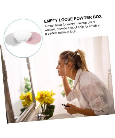 NOLITOY 3pcs Powder Box with Mirror Powder Compact Blush Makeup Empty Powder Case Powder Puff Sieve - Buy Online on SooperMarket.com