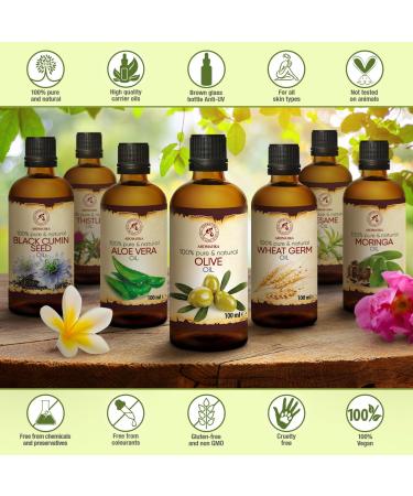 Extra Virgin Olive Oil 100ml - Cold-Pressed Pure Oil from Spain for Face Hair Skin & Nails - Best for Massage & Body Care - Buy Online on SooperMarket.com