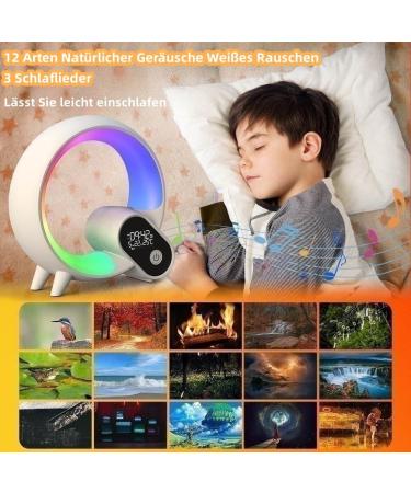 Buy Bammare LED Bedside Lamp & Alarm Clock - Smart App-Controlled Sunrise Light Bluetooth Speaker 16 Million Colors & 256 Patterns - Buy Online on SooperMarket.com
