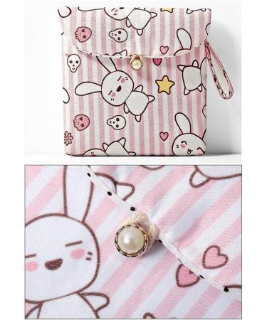 caralin Women Girl ute Portable Sanitary Pad Pouch Napkin Towel Holder Organizer onven Cotton and Linen - Buy Online on SooperMarket.com
