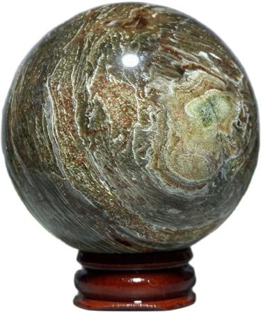 Natural Sphere Natural Crystal Rainbow Moss Agate Ball Gem Minerals Stone Hand-Polished Home Decoration 1pc (Color : 370-380g) - Buy Online on SooperMarket.com