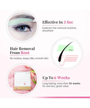 Facial Wax Strips Kit - 24 Strips for Eyebrow Shaping & Hair Removal at Home | Ideal for Sensitive Skin - Includes 4 Calming Oil Wipes - Buy Online on SooperMarket.com
