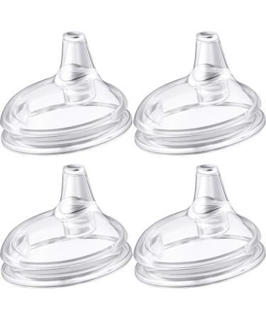 4 Pieces Baby Bottle Nipples Baby Spout Nipples Variable Flow Baby Nipples Silicone Spout Nipples for Wide-Neck Baby Bottle with Diameter of 7 cm  Fits for Babies Over 6 Months Old  Duckbill Cross